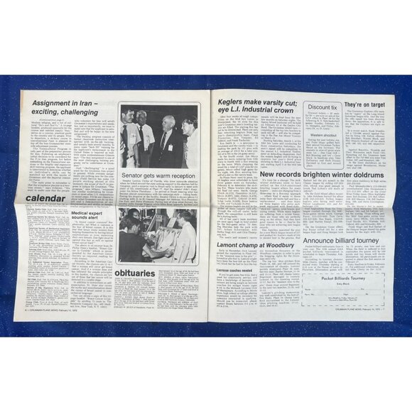 Grumman Plane News Vol. 34 #3 Feb 14, 1975 Vintage Newspaper Grumman Aerospace - Picture 3 of 5